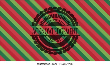 Acknowledgement christmas emblem.