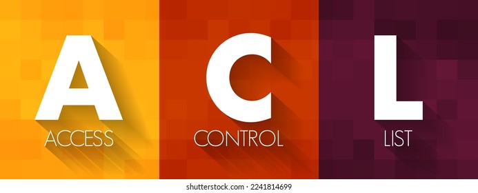 ACL - Access Control List is a list of permissions associated with a system resource, acronym concept background