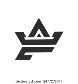ACL letter logo, letter with crown logo