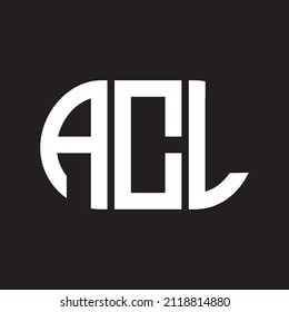 ACL letter logo design on black background. ACL creative initials letter logo concept.  