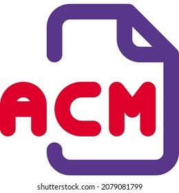 The ACM file extension is a file format associated to Audio Compression Manager