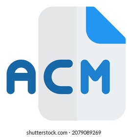 The ACM file extension is a file format associated to Audio Compression Manager