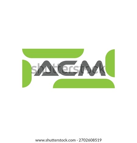 ACM letter logo design on black background. ACM creative initials letter logo concept. ACM letter design