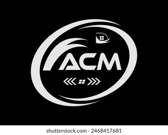 ACM letter logo Design. ACM Simple and modern monogram logo. ACM Abstract Alphabet vector Design.