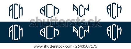 ACM letter logo set design