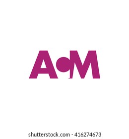 ACM Logo. Vector Graphic Branding Letter Element. White Background