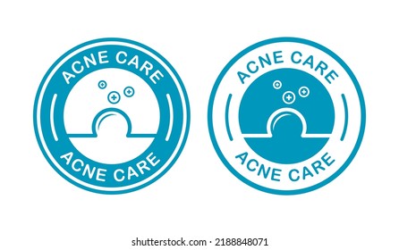 Acne care badge logo design. Suitable for product label