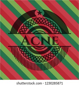 Acne christmas badge background.