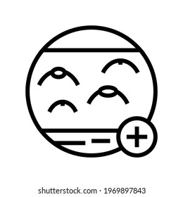 acne clinic line icon vector. acne clinic sign. isolated contour symbol black illustration