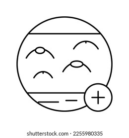 acne clinic line icon vector. acne clinic sign. isolated contour symbol black illustration