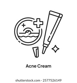 Acne Cream Skin Care Product Vector Icon