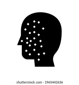 acne disease glyph icon vector. acne disease sign. isolated contour symbol black illustration