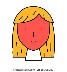 acne face skin problem line icon vector. acne face skin problem sign. isolated symbol illustration