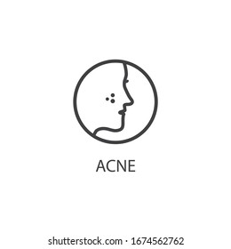 Acne icon design isolated on white background. Vector illustration