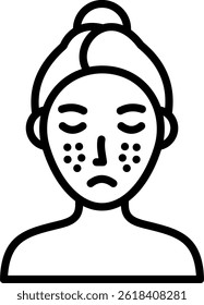 Acne Icon Line Vector Illustration