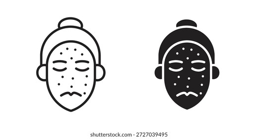 Ícone de acne no fundo branco. Ícone de vetor de ações