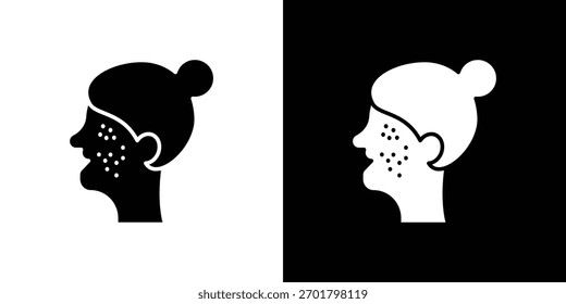 Acne icon, simple flat style. for ui or ux designs