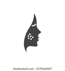 Acne icon Simple thin line flat symbol