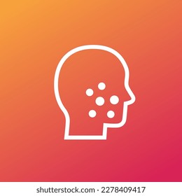 acne icon, skin problem or rash