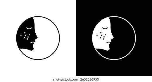 Coleção de símbolos de ícone Acne. Ilustração de stock de vetor plano.