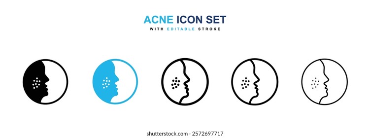 Acne icons vector collection pack.