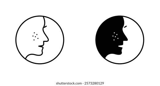Acne icons vector graphic pack