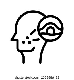 ícone de linha acne ilustração gráfico vetorial. Elemento simples ilustração vetor gráfico, adequado para aplicativo, sites e apresentações isolados no fundo branco