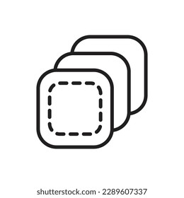 Acne Patch Outline Icon Vector Illustration 