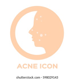 Acne And Pimple Icon . Vector