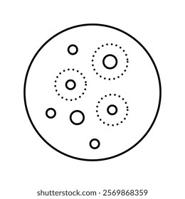 acne skin disease line icon vector. acne skin disease sign. isolated contour symbol black illustration