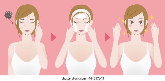 acne treatment before after image illustration
