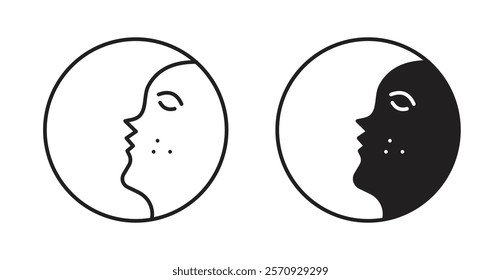 Acne vector line icon illustration