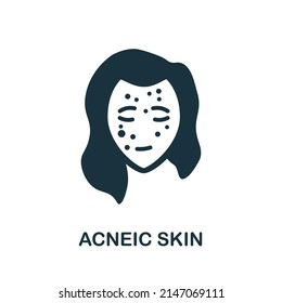 Acneic Skin icon. Simple element from skin care collection. Creative Acneic Skin icon for web design, templates, infographics and more