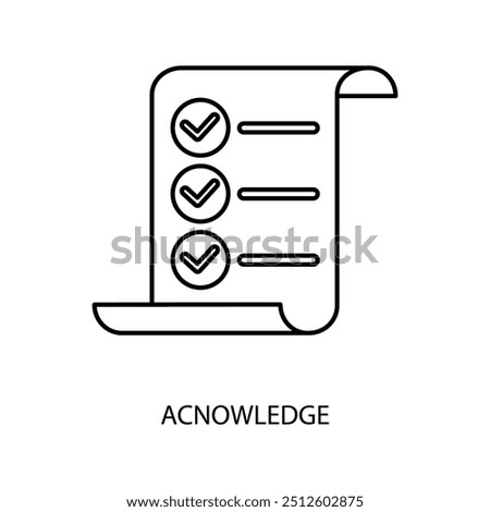 acnowledge concept line icon. Simple element illustration. acnowledge concept outline symbol design.