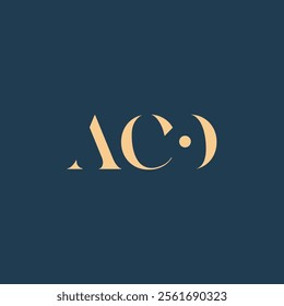 ACO abstract letter logo design. This logo is designed by three abstract letters.