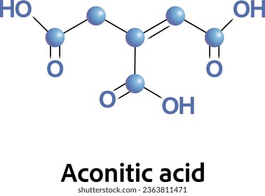 Aconitic acid is an organic acid, takes part in citric cicle 