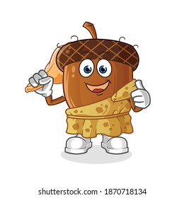 acorn ancient cartoon. cartoon mascot vector