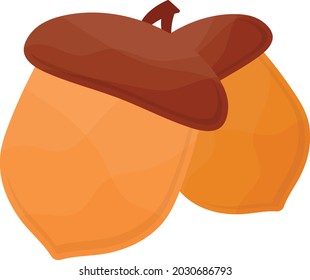 Acorn or aoknut Concept Vector Icon Design, Autumn or Fall activities Symbol, Dry weather Sign, Temperate climates Elements Stock illustration