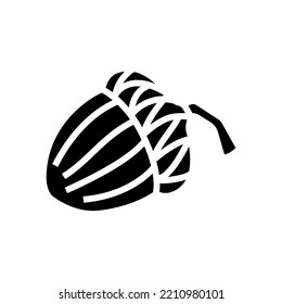 acorn autumn glyph icon vector. acorn autumn sign. isolated symbol illustration