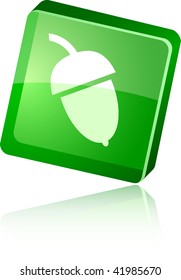 Acorn  beautiful icon. Vector illustration.