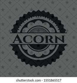 Acorn black emblem. Vintage. Vector Illustration. Detailed.
