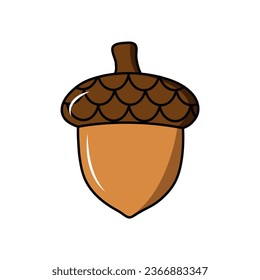 Acorn Cartoon Colored Clipart Illustration