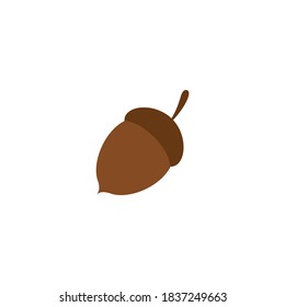 Acorn cartoon vector on a white background