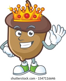 acorn with character king for cartoon design