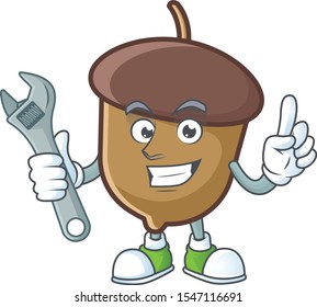 acorn with character mechanic for cartoon design
