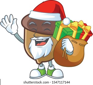acorn with character santa bring gift for cartoon design