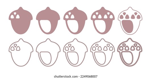Acorn Logo Vektorsymbol Symbol Vorlage. Acorn-Vektorgrafik