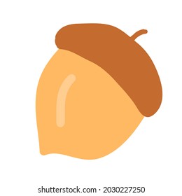 acorn  doodle vector element. handdraw cartoon style