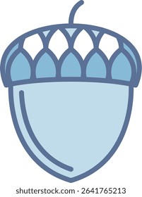 Acorn Filled Blue Tone Icon