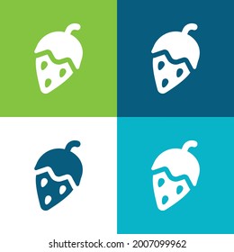 Acorn Flat four color minimal icon set